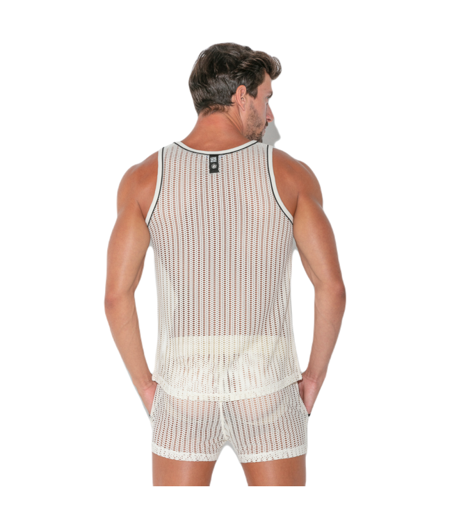 CODE 22 Crochet Tank Top Off White