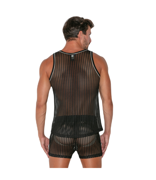 CODE 22 Crochet Tank Top Black