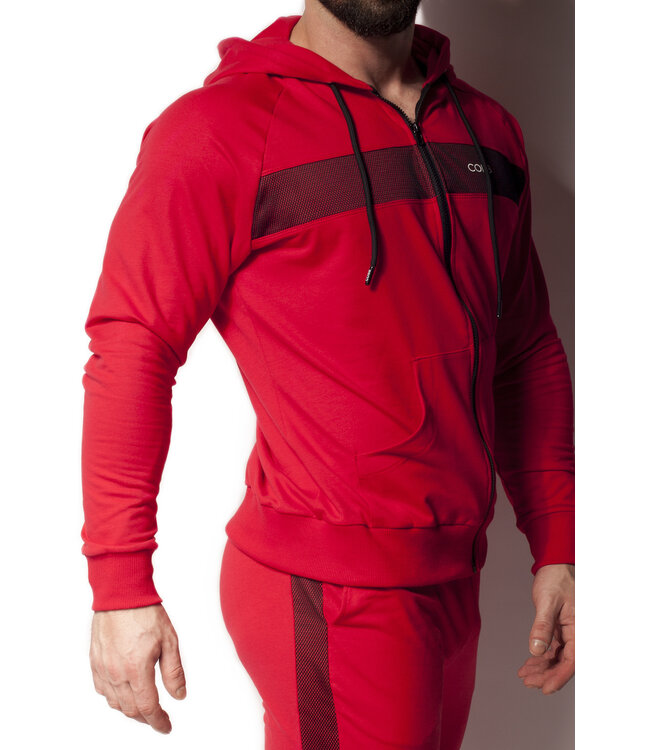 Alexander Cobb Hoodie with zipper Red