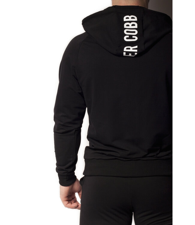 Alexander Cobb Hoodie with zipper Black