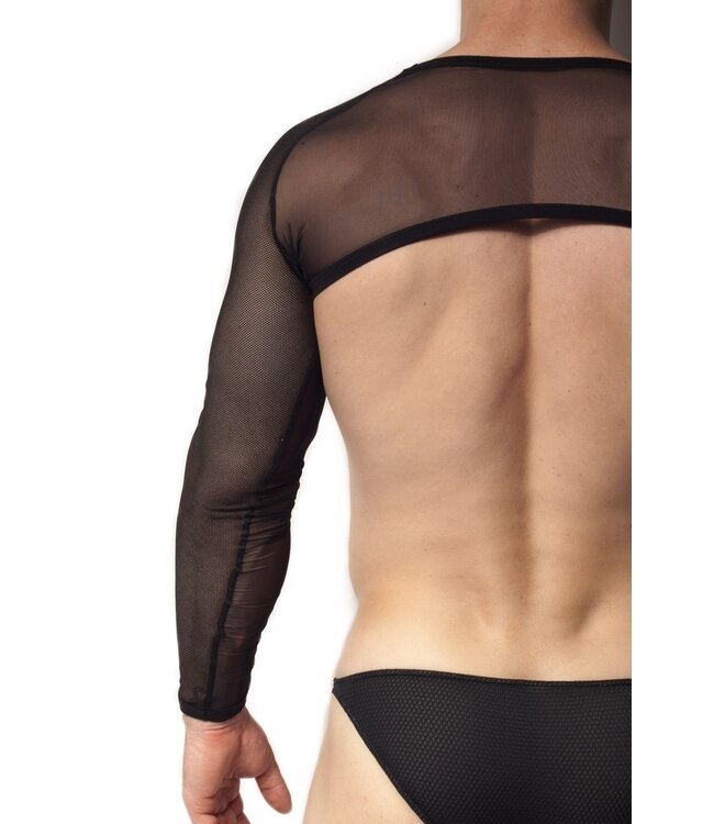 Alexander Cobb Long Crop Top Black