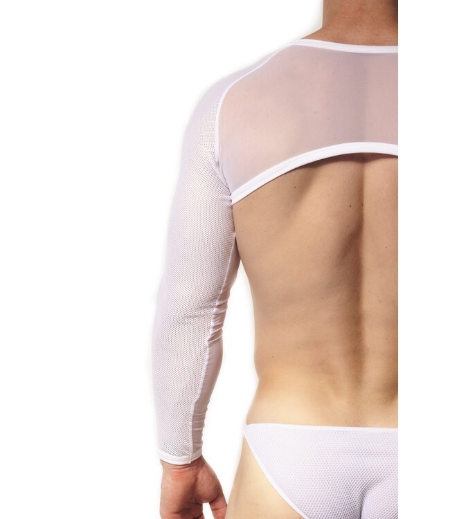 Alexander Cobb Long Crop Top White