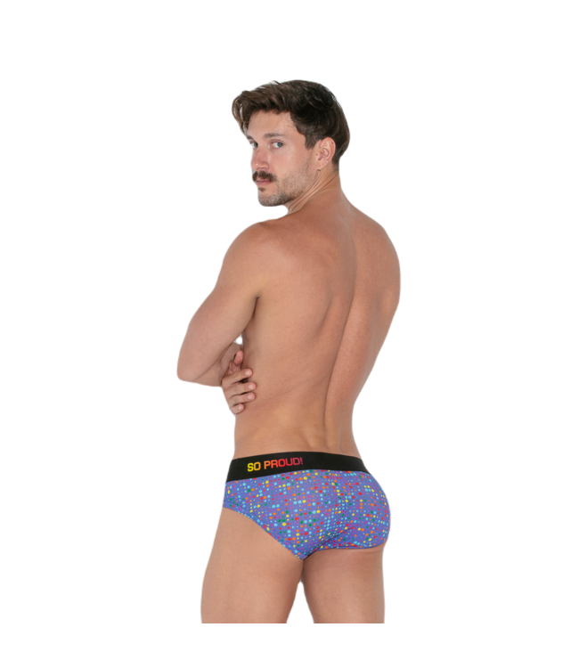 CODE 22 Pride Mesh Brief Blue