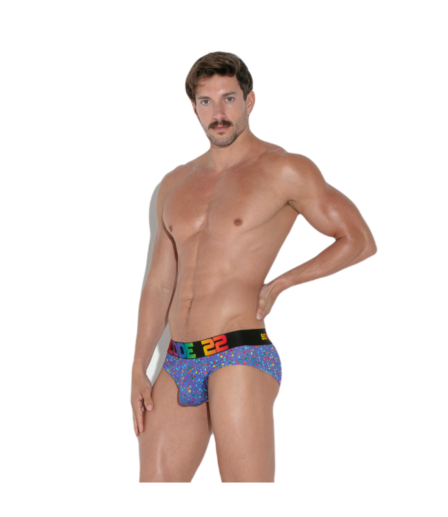 CODE 22 Pride Mesh Brief Blue