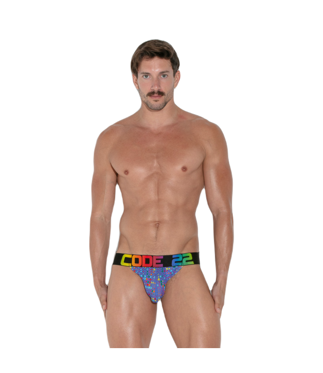 CODE 22 Pride Mesh Jockstrap Blue