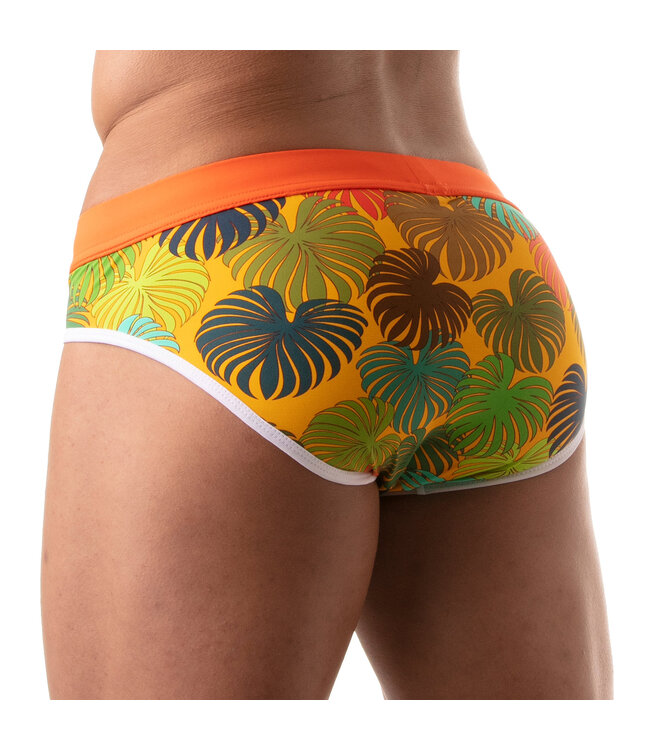 Tof Paris Floral Swim Brief Yellow