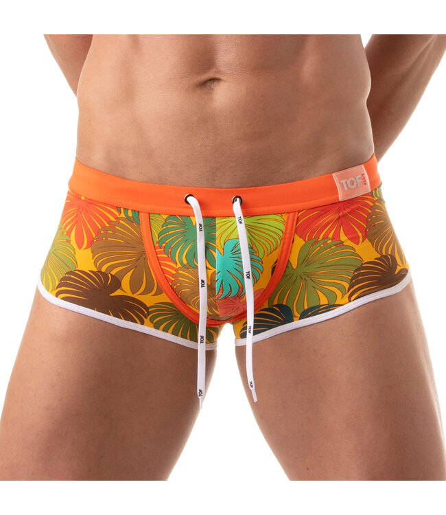 Tof Paris Floral Swim Trunk Yellow
