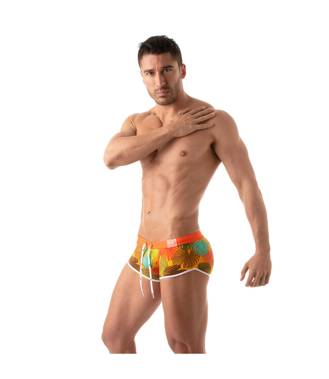 Tof Paris Floral Swim Trunk Yellow