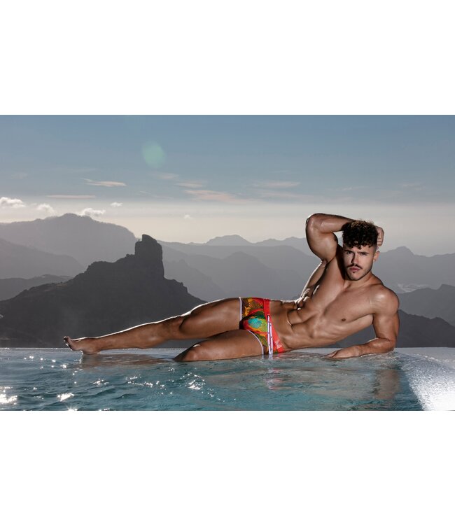 Tof Paris Floral Swim Trunk Yellow