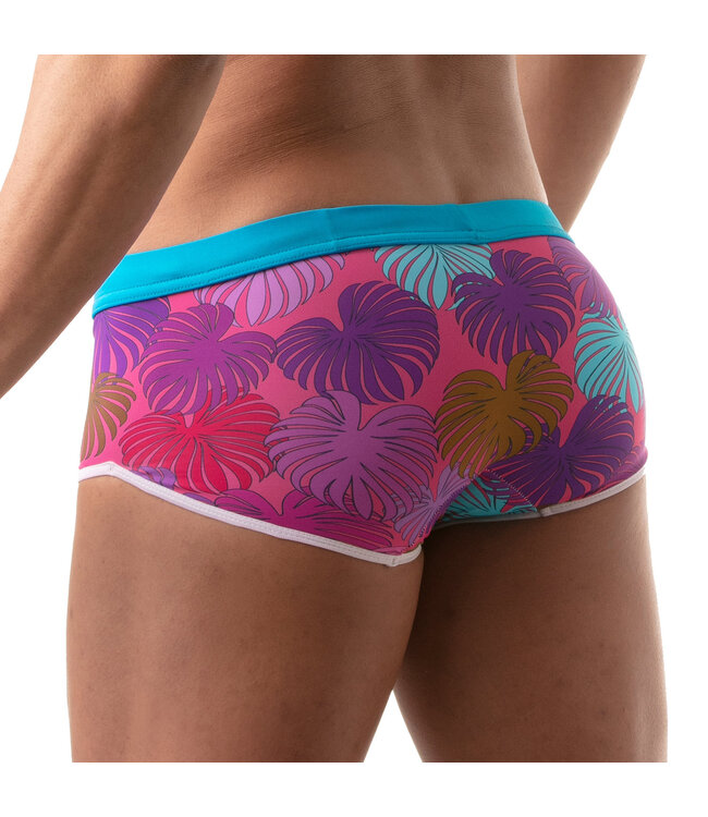 Tof Paris Floral Swim Trunk Pink