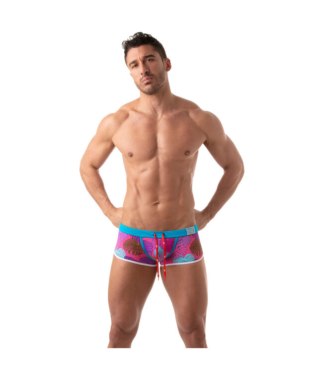 Tof Paris Floral Swim Trunk Pink