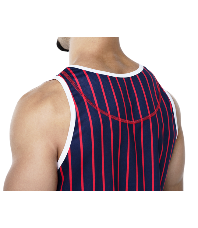 PUMP Navy Striped Tank Top