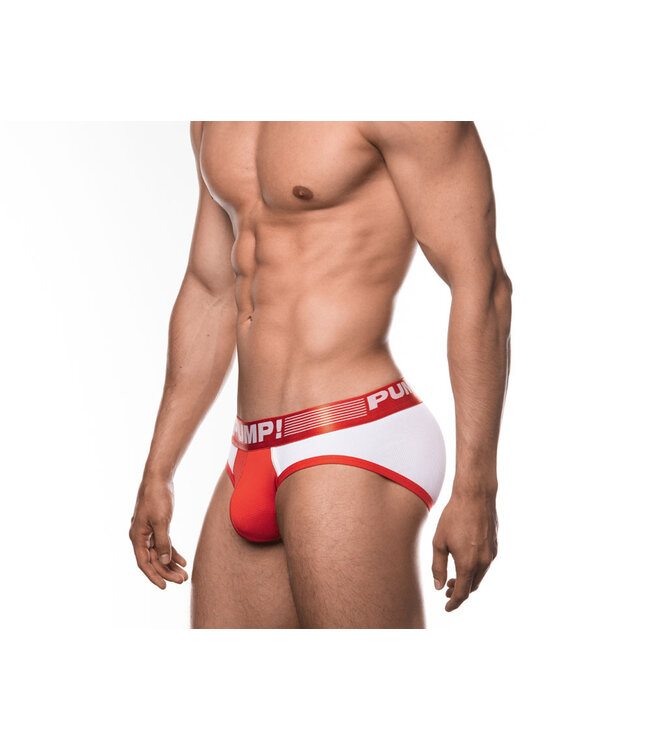 PUMP Red Ribbed Brief