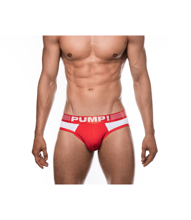 PUMP Red Ribbed Brief