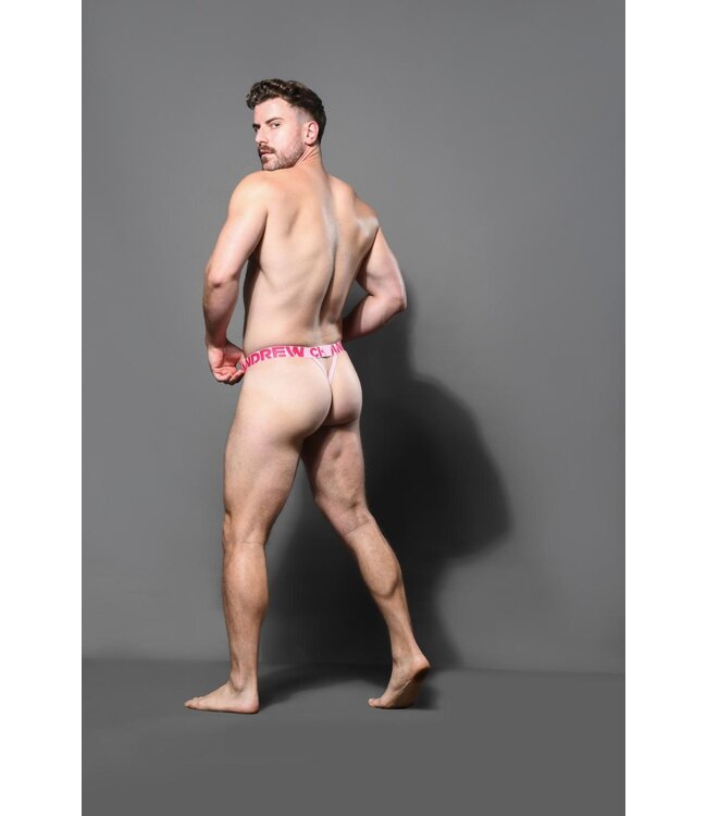 Andrew Christian Fly Tagless Thong w/ Almost Naked® Fuchsia