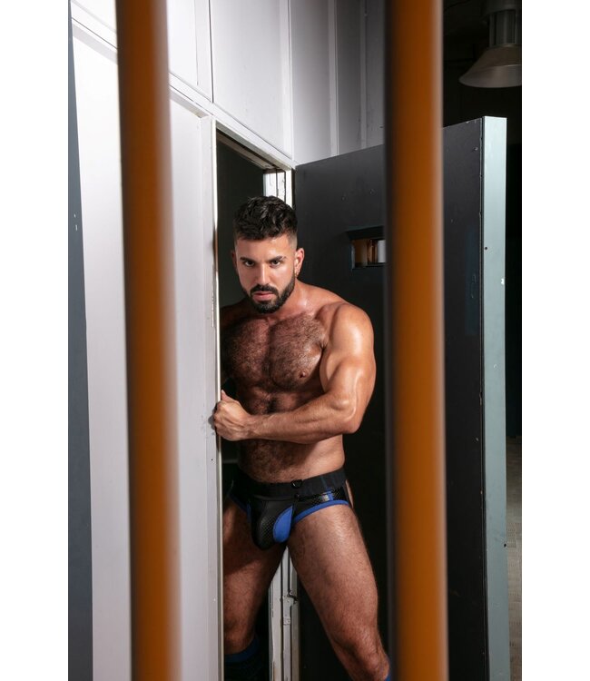 Locker Gear Punch Hole Jock Brief Blue