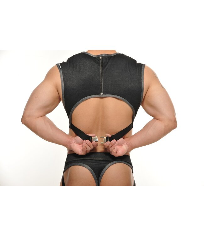 STUD Yannick Top Denim Black