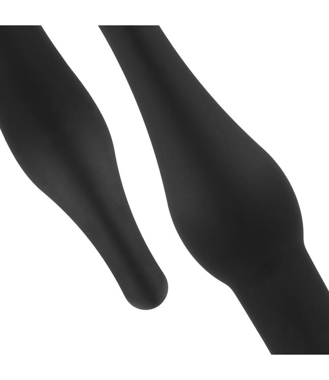 Anal Plug Set With Bullet Vibrator - Black