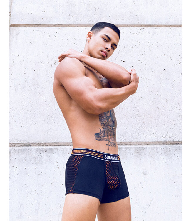 Supawear Neon Mesh Trunk Neon Orange