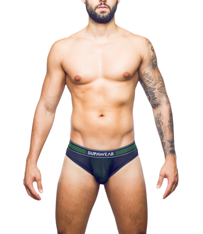Supawear Neon Mesh Brief Neon Green