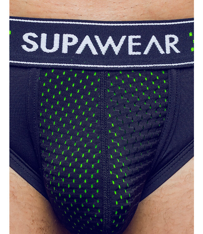 Supawear Neon Mesh Brief Neon Green
