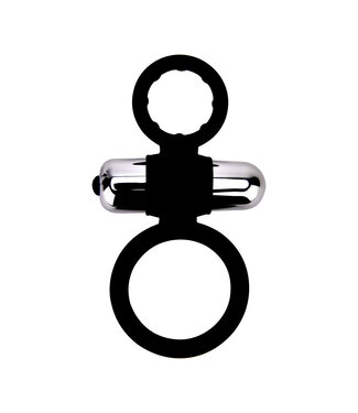 Loving Joy Siliconen vibrerende penis- en ballenring