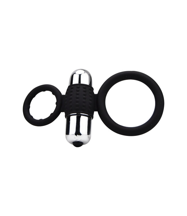 Loving Joy Siliconen vibrerende penis- en ballenring