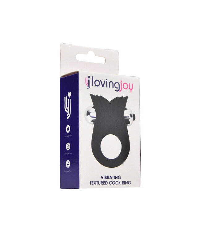 Loving Joy Siliconen vibrerende getextureerde cockring