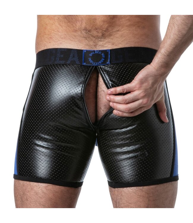 Locker Gear Punch Hole Boxer Brief Blue
