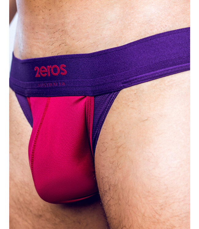 2 Eros AKTIV Cronus Jockstrap Beet Red