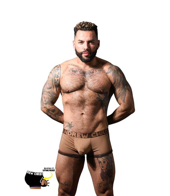 Andrew Christian  CoolFlex Modal Boxer w/ SHOW-IT® Chocolate