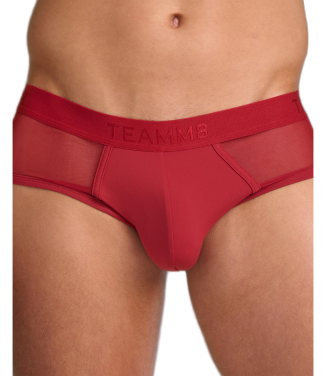 TEAMM8 Score Sheer Wide Cut Brief - Jester Red