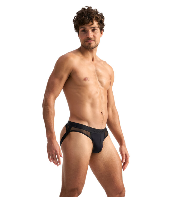 TEAMM8 Score Sheer Slim Jockstrap - Black