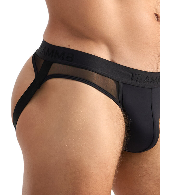 TEAMM8 Score Sheer Slim Jockstrap - Black