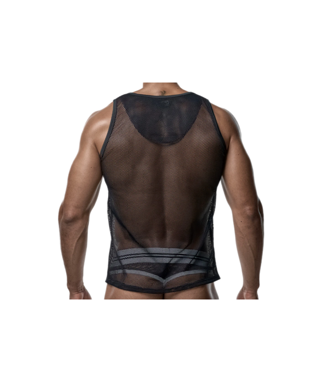 PUMP Black Mesh Tank Top
