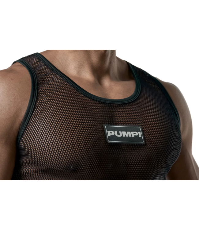 PUMP Black Mesh Tank Top