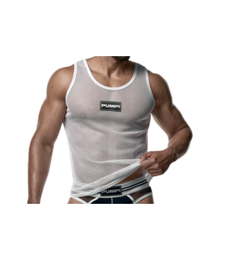 PUMP White Mesh Tank Top