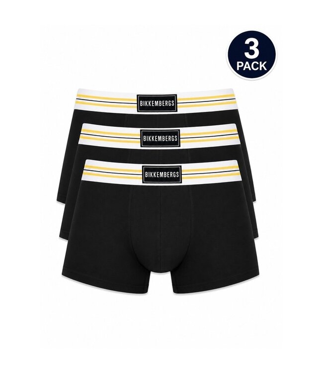 Bikkembergs 3-pack herenboxers Marine/Yellow