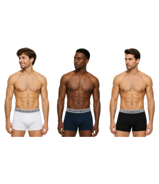 Bikkembergs 3-pack herenboxers White/Marine/Black