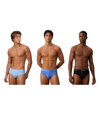 Calvin Klein 3-Pack Briefs Black/Glacier/Blue bell