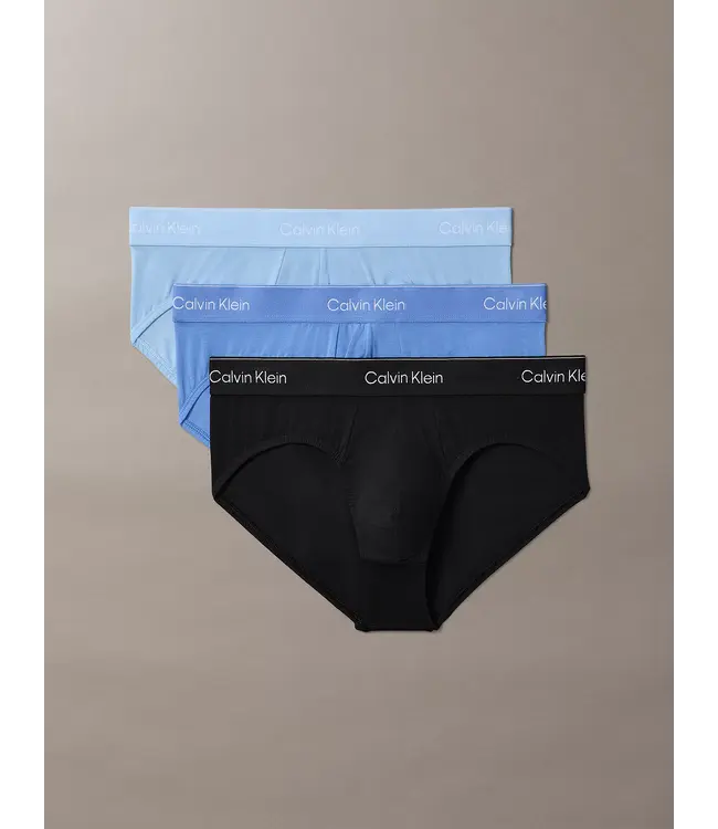 Calvin Klein 3-Pack Briefs Black/Glacier/Blue bell