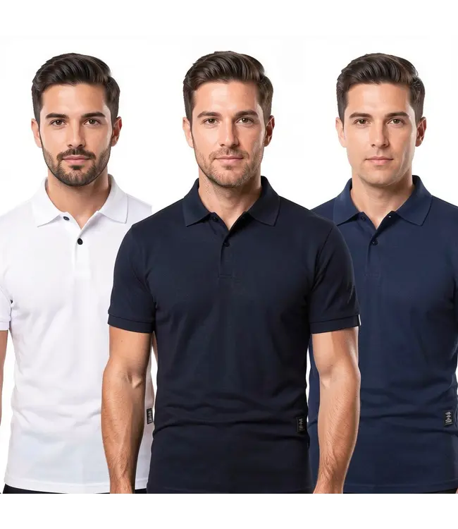 Slim Fit Polo Shirt – 3-Pack