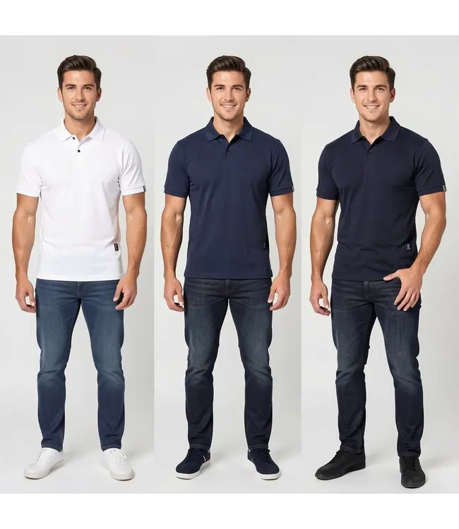 Slim Fit Polo Shirt – 3-Pack