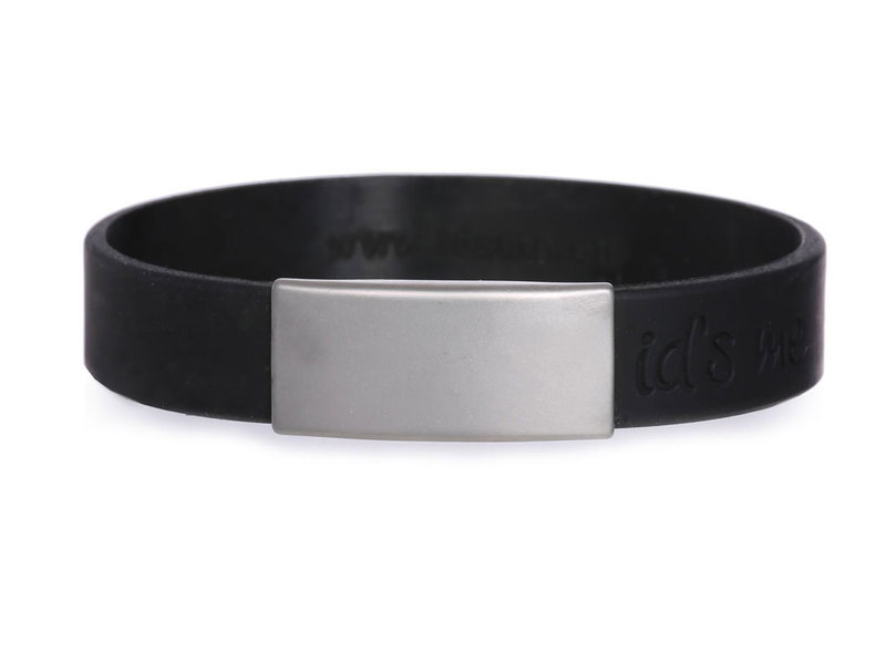 Id's me SportID Mini Zwart SOS armband