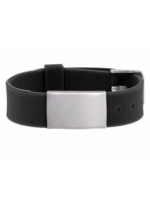 Id's me HealthID Maxi Zwart SOS Armband