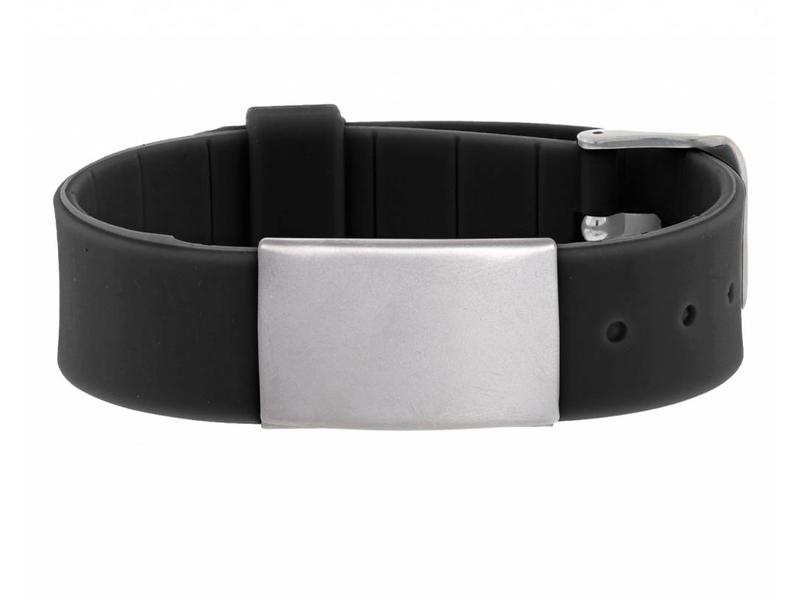 Id's me HealthID Maxi Zwart SOS Armband