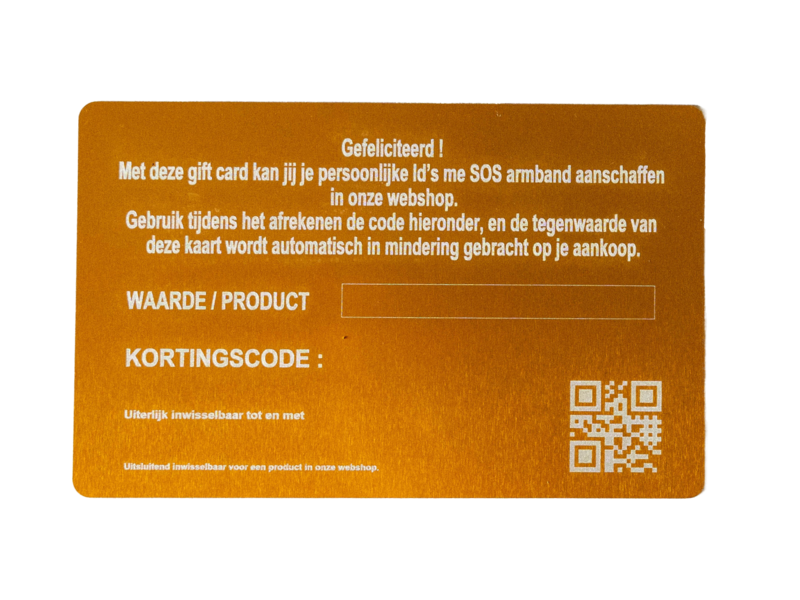Id's me Gift Card Id's Me for You