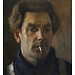 Noltee Cor (1903-1967) Olieverf - Zelfportret met sigaret