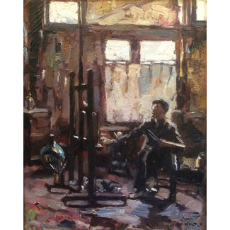 Noltee Cor (1903-1967) Olieverf - In het atelier