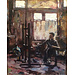 Noltee Cor (1903-1967) Olieverf - In het atelier